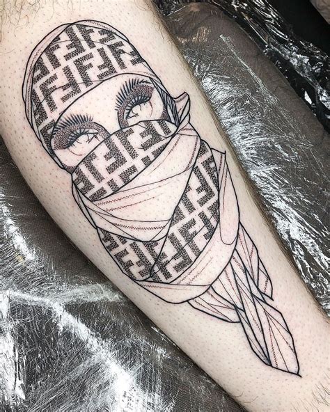 Fendi tattoo design 